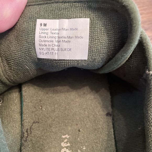 Mens Tretorn Lace-Up Casual Sneakers Nylite Suede Green sz 9 - Picture 7 of 8